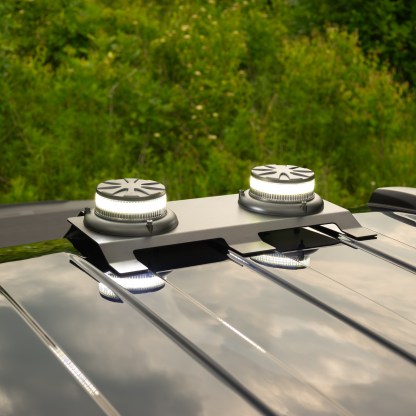 Dual Beacon - Top Down View - White