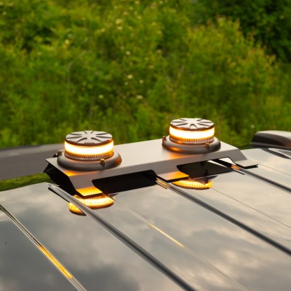 Dual Beacon - Top Down View - Amber