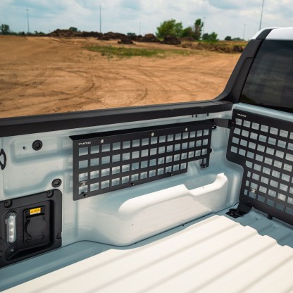 Ford Maverick with MOLLE Panels installed on the side of the truck bed.