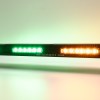 Amber, white, and green tri-color LED rooftop strobe light bar