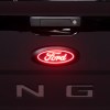 2019-2023 Ford Ranger Putco Luminix LED Red Oval Tailgate Lighted Emblem - Fits ALL Models, Part# 92652 ( Close up, ON)