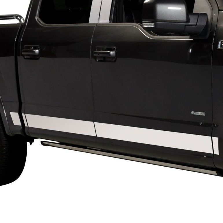 Stainless Steel Rocker Panel Molding 14pc For Chevy Silverado Crew Cab 5.8' Bed (2007-2013)