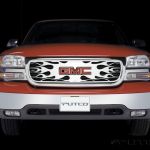 Putco Flaming Inferno Stainless Steel Grille Installed on GMC