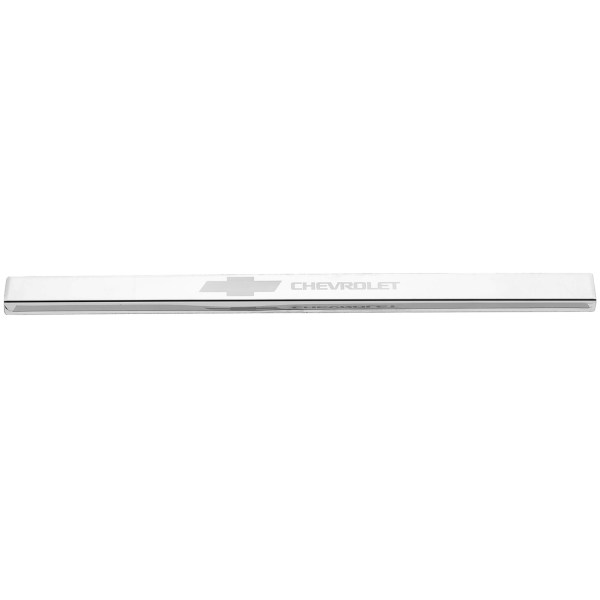 Putco Chevy Bow Tie Logo Stainless Steel Door Sill Kit - front