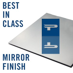 Best-in-class mirror finish via polished 304 Stainless Steel.