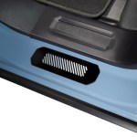 Putco Bronco Logo Black Door Sill Plates Kit Fits Ford Bronco 4 Door 2021-2023 (Driver Side Rear Shown)