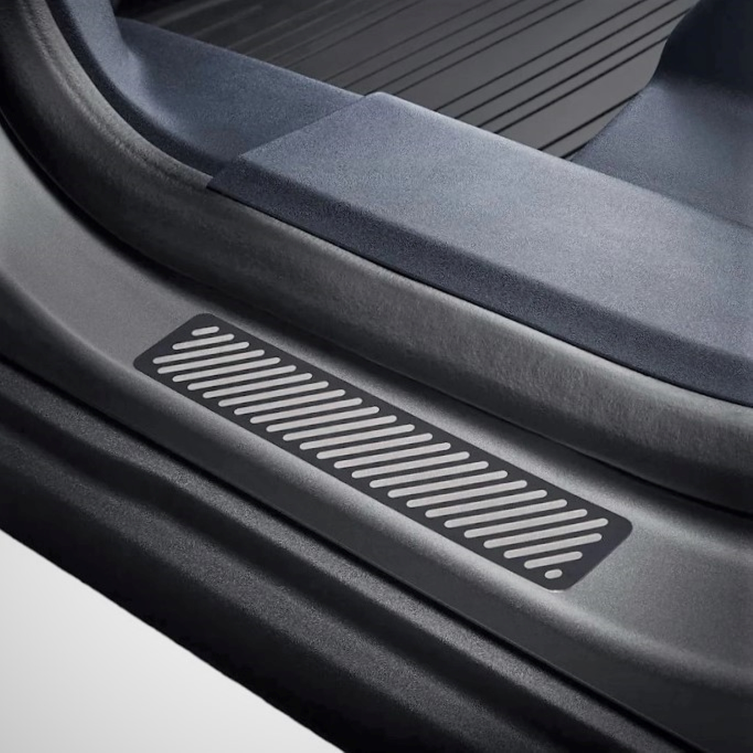 Blue Carbon Fiber Leather Door Sill Protectors For 2022-2023 Ford Maverick – Set Of 4 Self-Adhesive – Waterproof