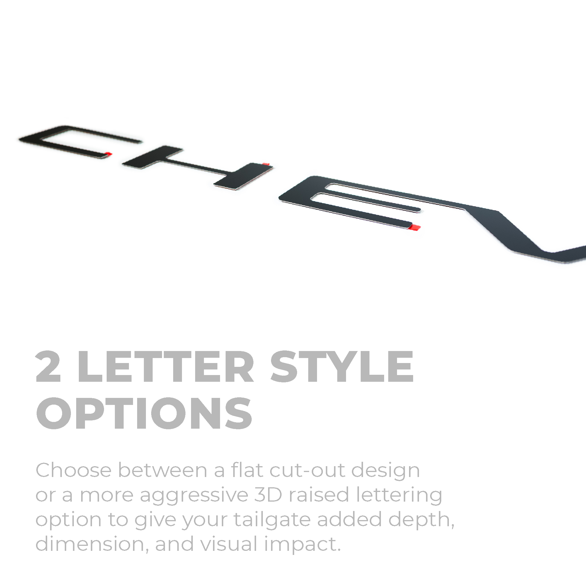 Chevy Letter Kit - 2 Style Options - Infographic