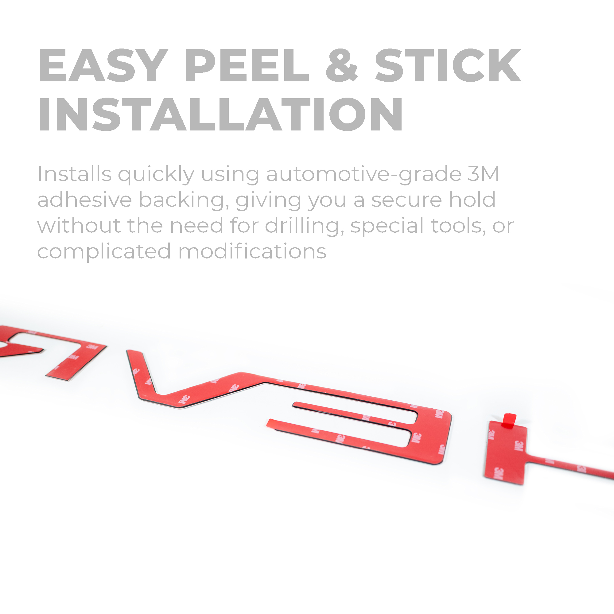 Chevy Letter Kit - 3M Installation - Infographic