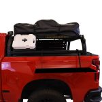 Chevy Silverado Venture TEC Rack Side View with Mounting Plate and Tent and Luminix Light Bar