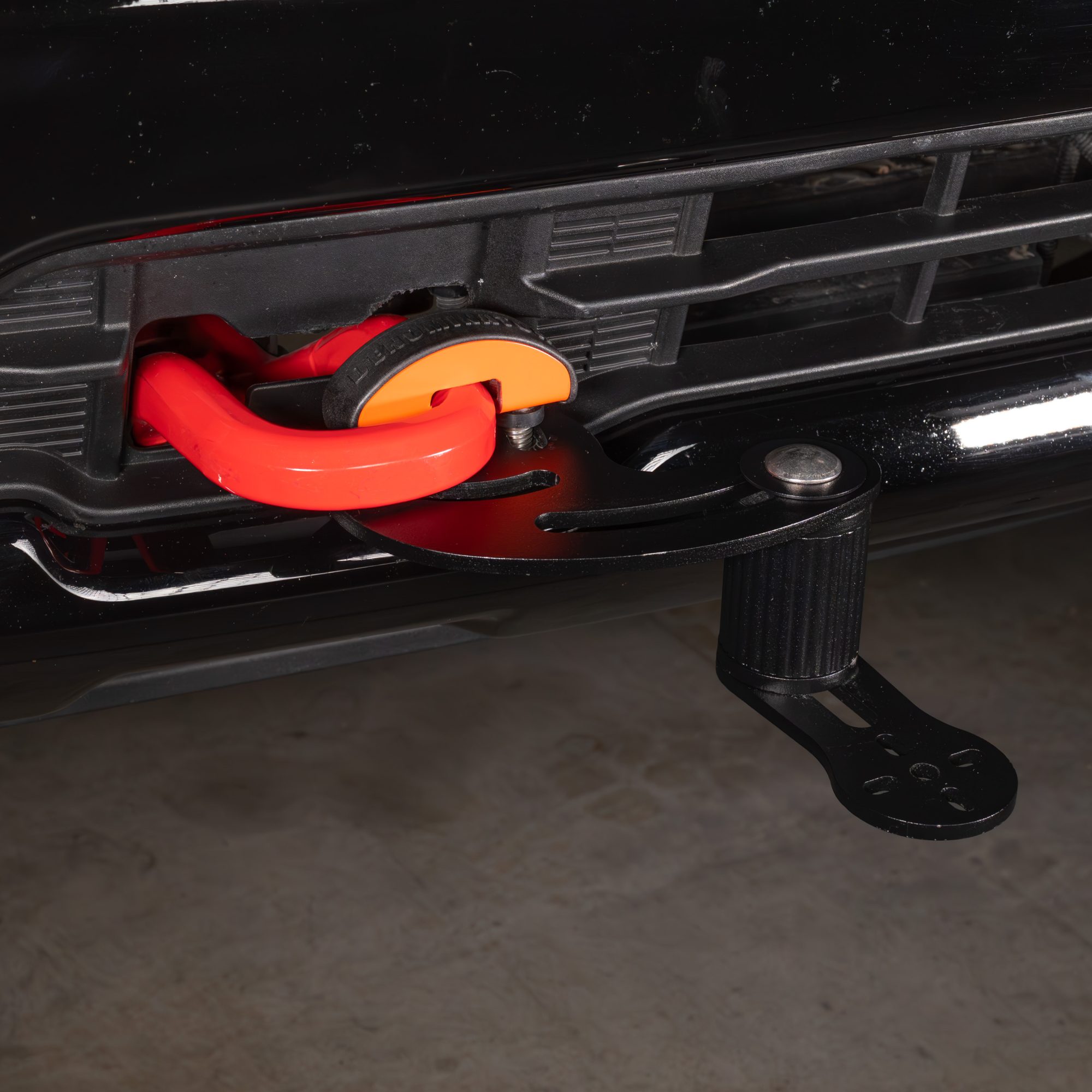 Close up of Denominator bracket properly installed on Chevy HD Close up of Denominator bracket properly installed on Chevy HD