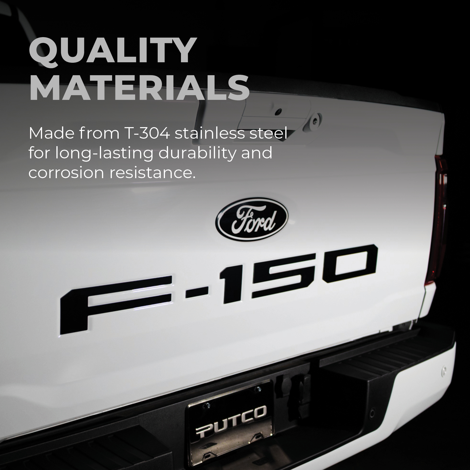 F150 Letter Kit - Quality Materials - Infographic