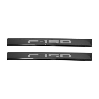 Ford F-150 Logo Black Door Sill Plates 2 Piece Set