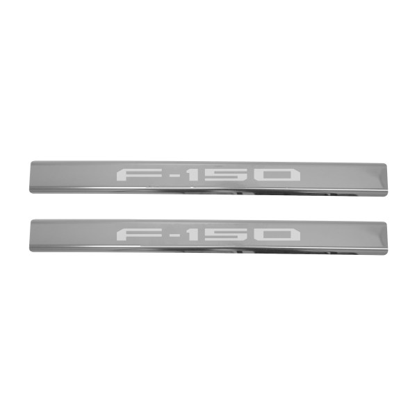 Ford F150 Logo Stainless Steel Door Sill Plates 2 Piece Kit