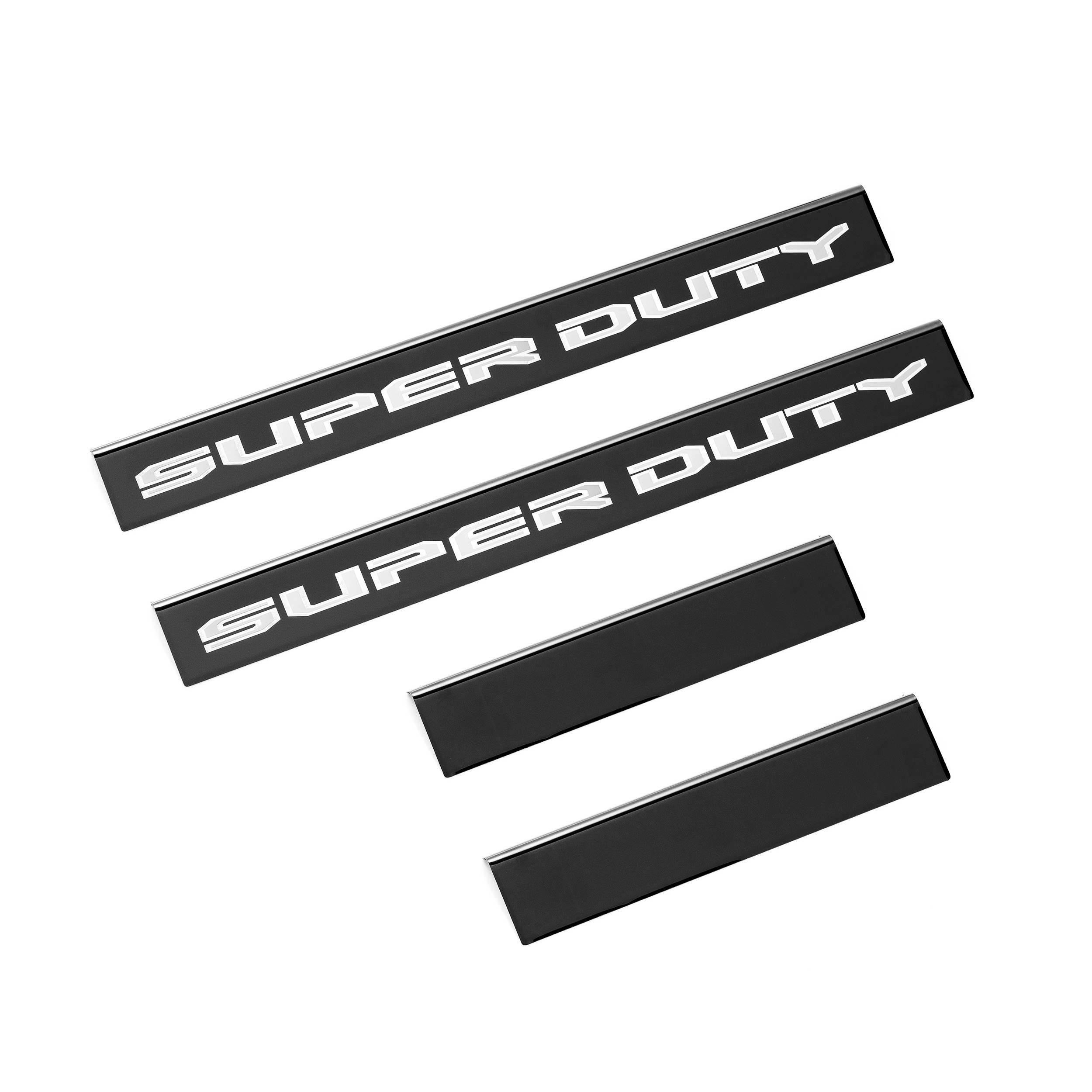 Putco Super Duty Logo Black Door Sill Plates Kit- Fits Ford F250/F350/F450/F550 Crew Cab 2023-2024 95148BPFD