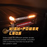 Hornet Has 30 Strobe Patterns (Shown on BackRack)