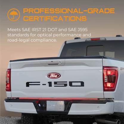 Blade Meets SAE IRST 21 DOT and SAE J595 standards for optical performance & road-legal compliance. (infographic)