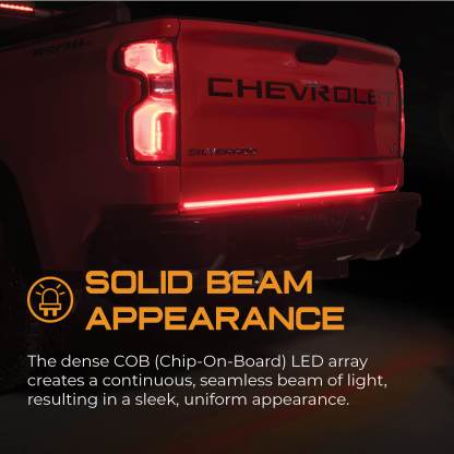 The dense Blade COB (Chip-On-Board) LED array creates a continuous, seamless beam of light, resulting in a sleek, uniform appearance.