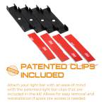 Attach your Blade light bar with ease. Patented clips are included! Allows for easy removal & reinstallation if spare tire access is needed.