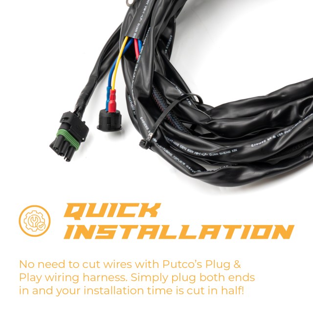 The Hornet Dual-Beacon comes with Putco's Plug & Play wiring harness.