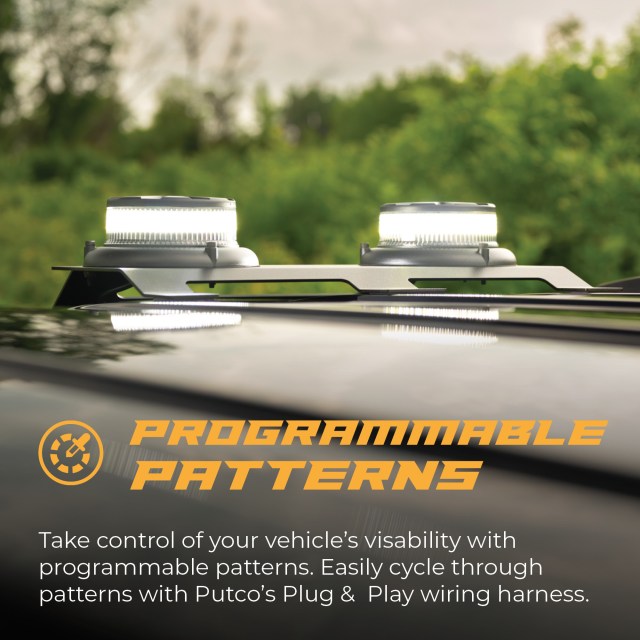 The Hornet Dual-Beacon has programmable patterns.