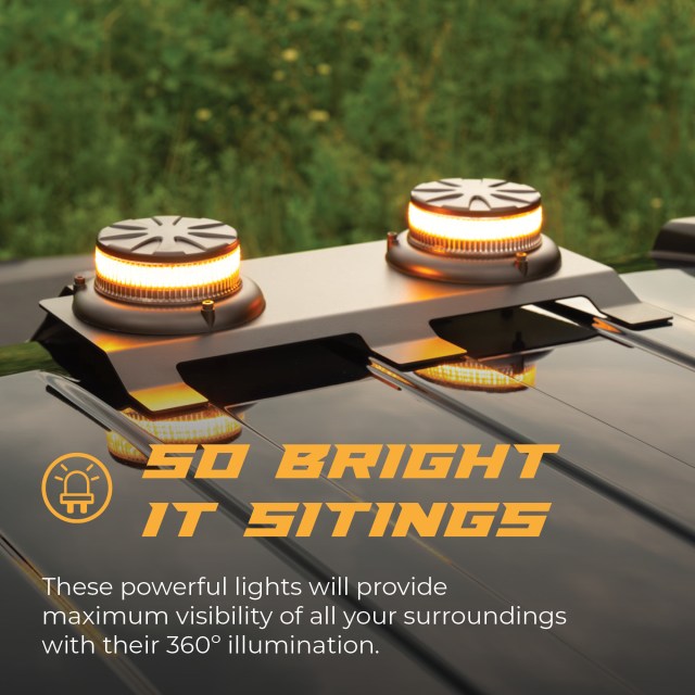 The Hornet Dual-Beacon features a 360 degree illumination, providing maximum visibility.
