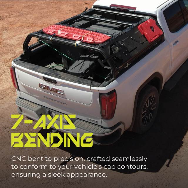 Crafted seamlessly to conform to your vehicle’s cab contours, ensuring a sleek appearance.