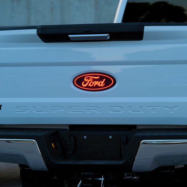 Ford Logo Rear LED Tailgate Emblem on Super Duty