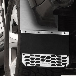 Solid Brushed Stainless Mud Skins - Mud Flaps