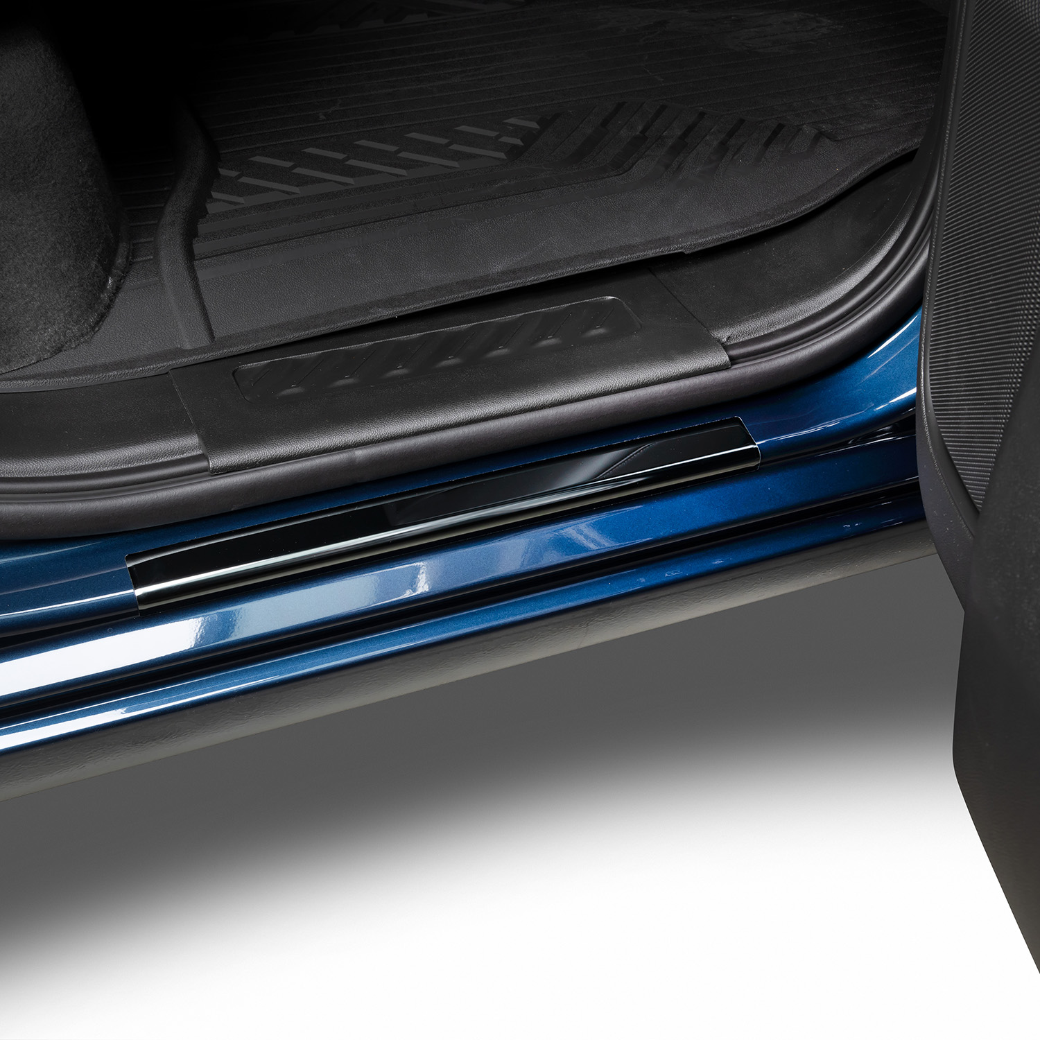 For Peugeot Traveller Saver-Set Loading Area Protector + Door Sill Panel  Black
