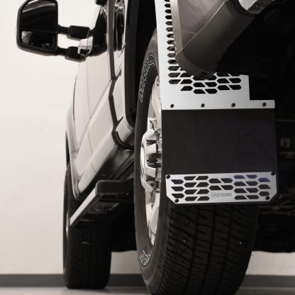 Putco Brushed Stainless Steel HEX Mud Skins-Ford Super Duty
