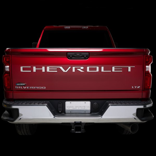 55551GM Putco Chevrolet Tailgate Letters Kit Stainless Steel