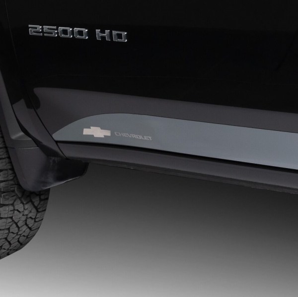 Putco Chevy Bow Tie Logo Black Stainless Steel Rocker Panels Kit