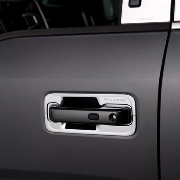 401067 - Putco Chrome Door Handle Covers Fits Fitsd F150 2015-2020 / Super  Duty F250, F350 2017-2022 Regular Cab SuperCab - Front Door Buckets