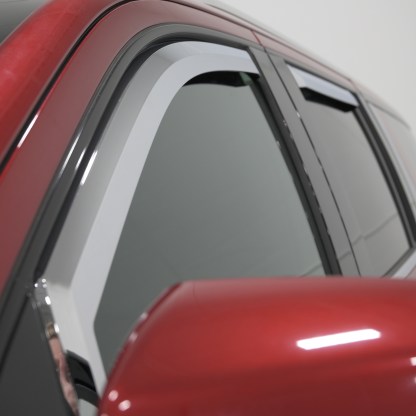 Putco Element Chrome Vent Visors - Close Up- Chevy Suburban