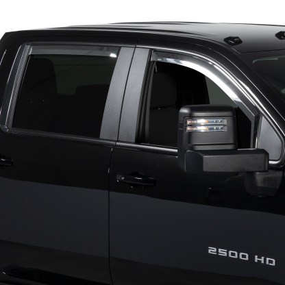 Putco Element Chrome Vent Visors - Front and Rear - Chevy HD
