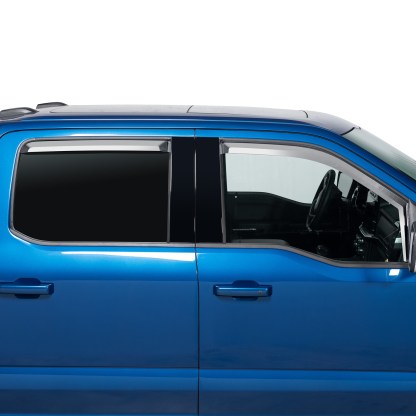 Putco Element Chrome Vent Visors - Front and Rear - Ford F-150