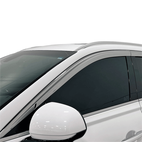 Genesis GV80 2021-2024 Chrome Window Visors, easy 3M Tape Installation.