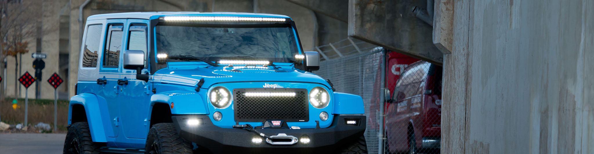 Putco Luminix Jeep Wrangler Hood Mounted LED Light Bar Kit