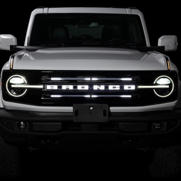 Putco Luminix Ford Bronco LED Grille and Virtual Blade Emblem - White