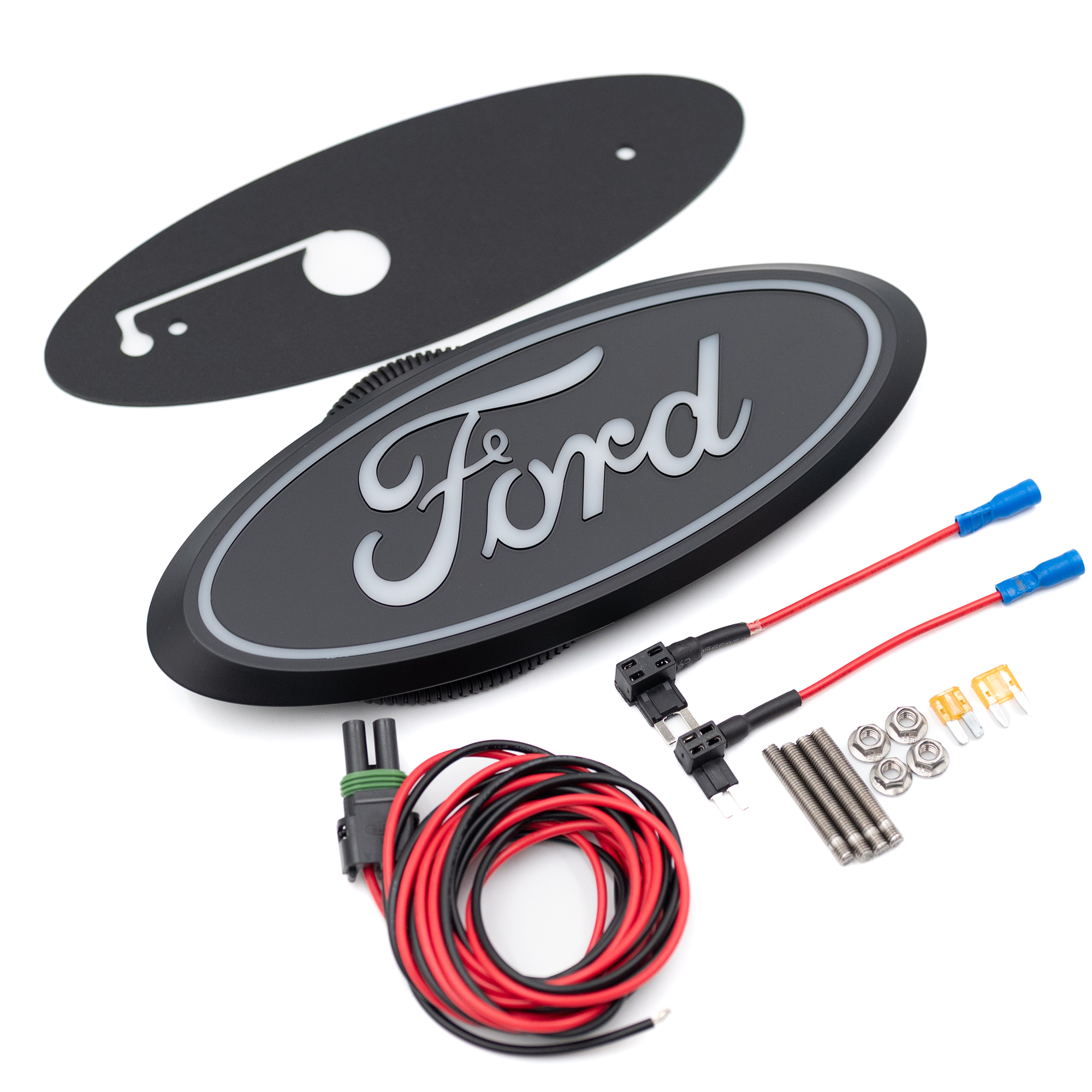 92651-X - Putco Luminix White LED Oval Light Up Grille Emblem Fits