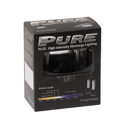 Retail box of Putco PURE HID (High Intensity Discharge Bulbs) for Projector headlights equipped with Xenon bulbs