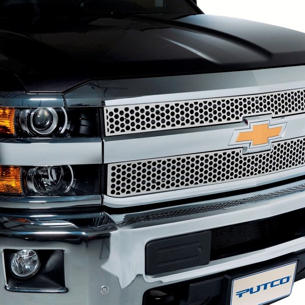 Putco Punch Stainless Steel Grilles, Front Grill Inserts for your truck or SUV, easy install no modification required.