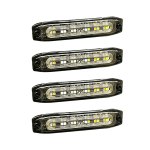 Set of 4 Putco Stinger Lightheads with Amber, White and Blue Strobe LEDs