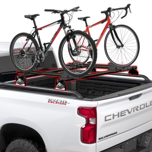 Putco TSlot Black Locker Side Bed Rails & Rhino Rack Vortex Rack