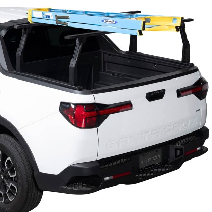Putco Tec Rack with 16 " Tall Uprights with Cross Bars on Hyundai Santa Cruz With Ladder