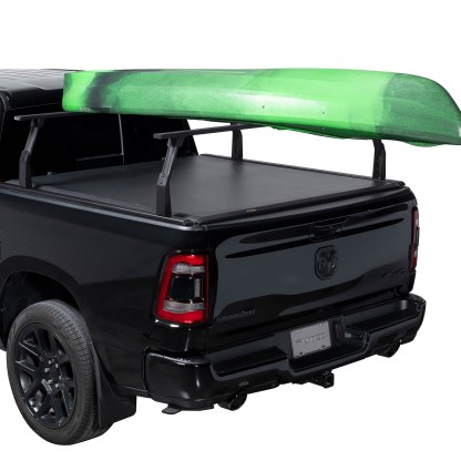 Putco Tec Rack with 16" Tall Uprights with Cross Bars on Ram truck (perfect for kayaks)