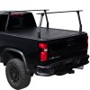 Putco Tec Rack with 24" Tall Uprights with Cross Bars On Chevy Silverado With Roll Up Cover