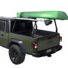 Putco Tec Rack with 24" Tall Uprights with Cross Bars On Jeep Gladiator with Fishing Rod
