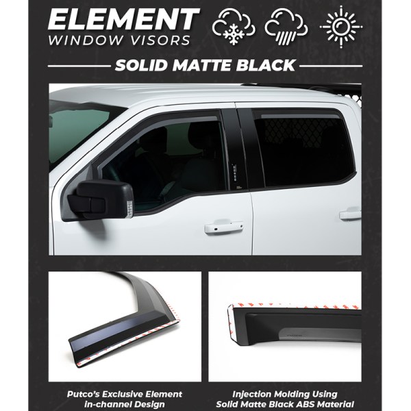 Genuine Ford Door Molding Kit By Air Design - Crew Cab - Matte
